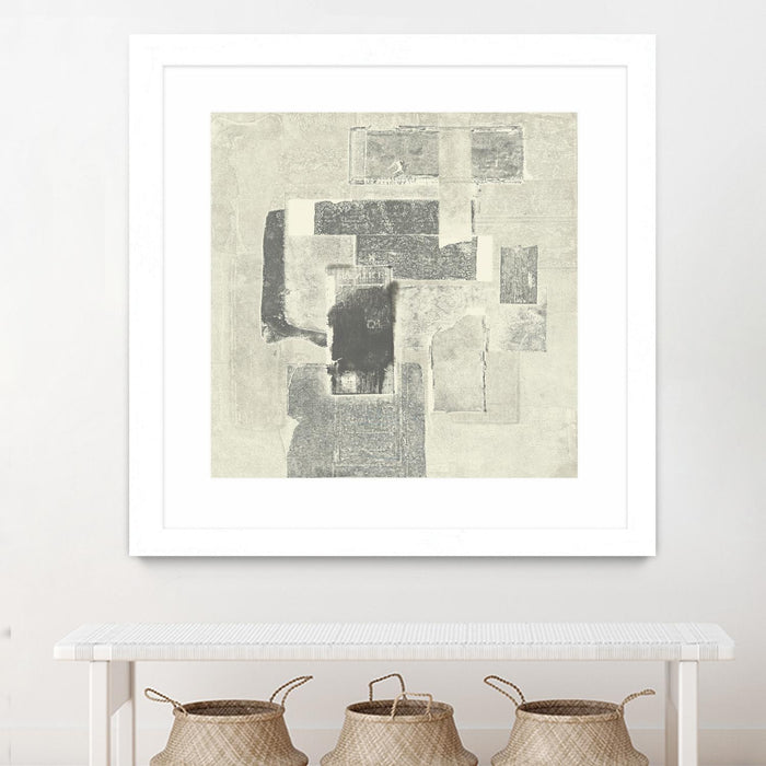 Œuvre d’art murale encadrée blanche et mate « Camera Obscura » 36 x 36
