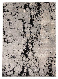 Carpette Senga gris-noir - 6 pi 7 pox 9 pi 6 po
