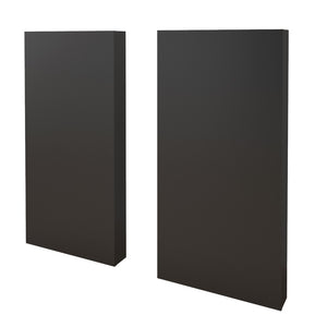 2 panneaux d’extension Nordika pour têtes de lit à panneaux pour grand lit - noirs