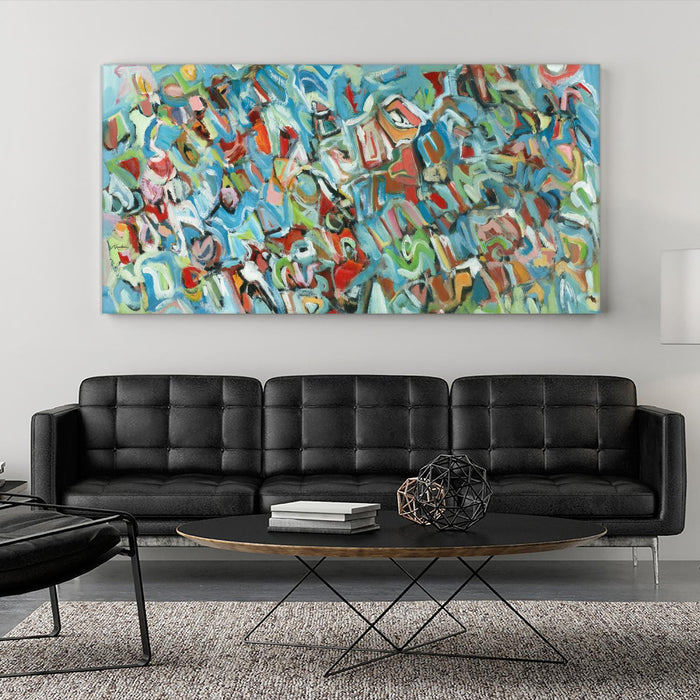 Œuvre d’art murale Giant Art « Lignes 2 » 72 x 36
