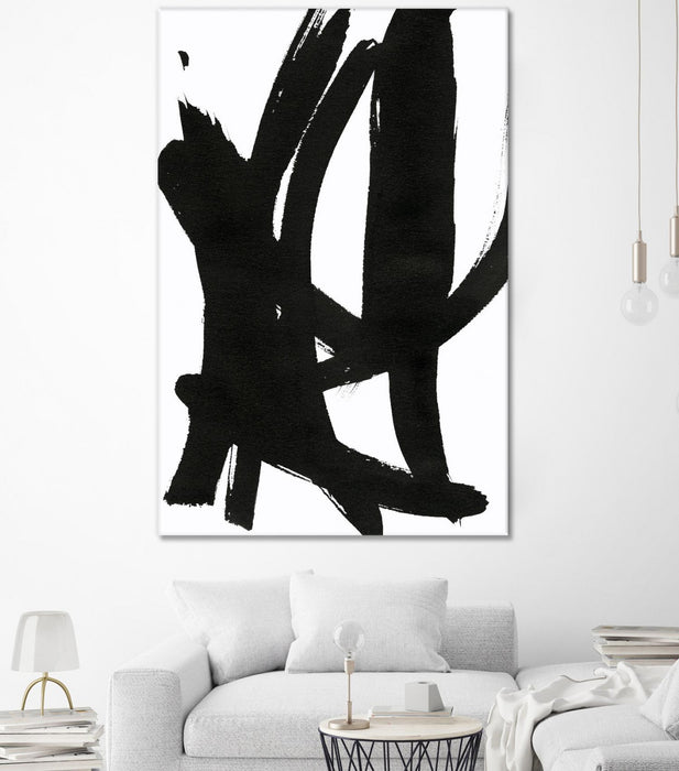 Œuvre d’art murale Giant Art « Composition In Black And White 7 » 84 x 54