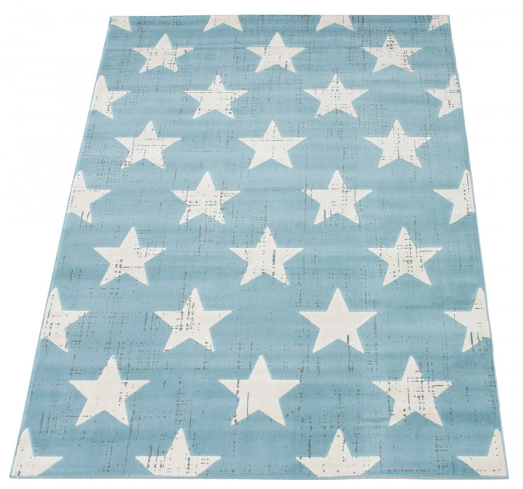 Carpette Ira turquoise 5 pi 3 po x 7 pi 7 po