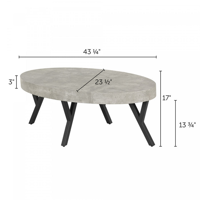 Table à café ovale City Life - béton