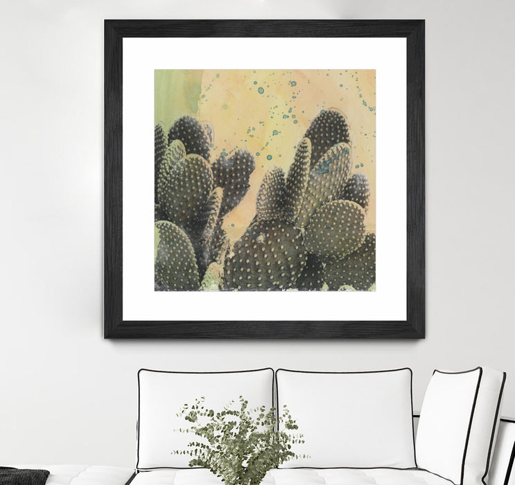 Œuvre d’art murale encadrée noire et mate « Desert Dreams Ii » 30 x 30