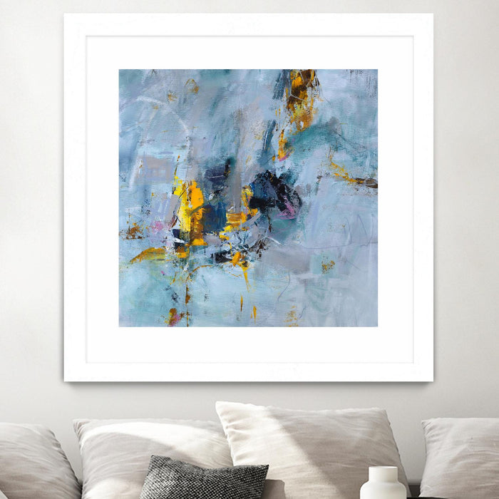 Œuvre d’art murale encadrée blanche et mate « Prize Of The Day » 30 x 30