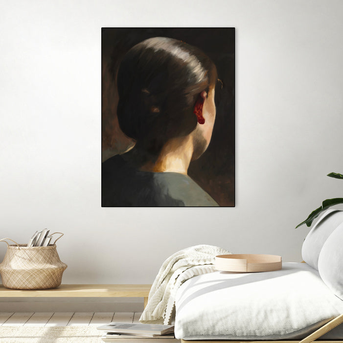 Œuvre d’art murale sur toile encadrée noire « Ines » 18 x 24