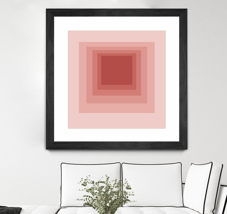 Œuvre d’art murale encadrée noire et mate « After Josef O » 36 x 36