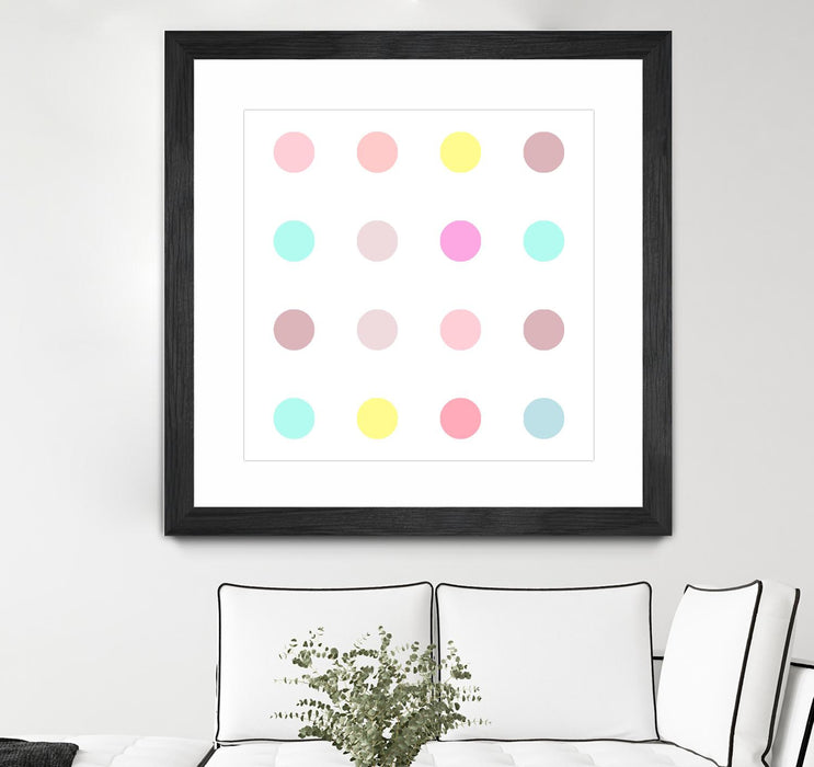 Œuvre d’art murale encadrée noire et mate « Pink Iv » 36 x 36
