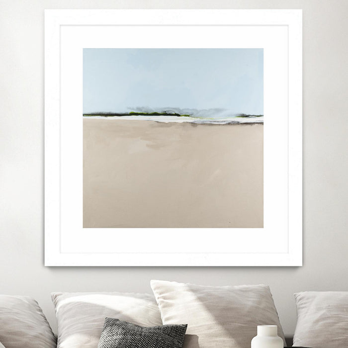 Œuvre d’art murale encadrée blanche et mate « Simply Stated » 36 x 36