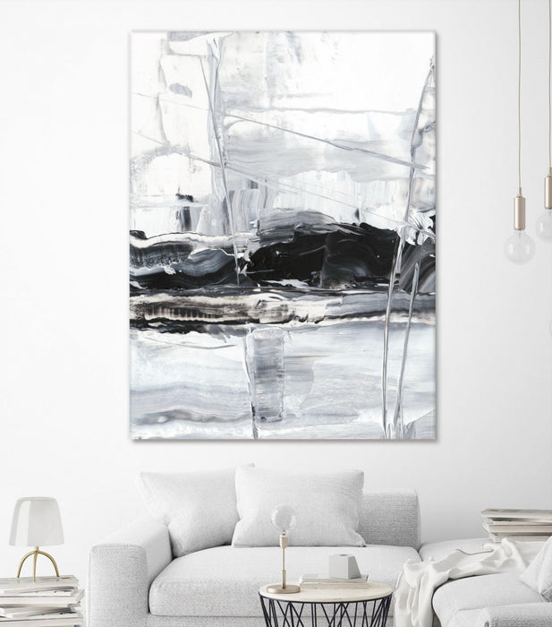 Œuvre d’art murale Giant Art « Winter Lightning Ii » 72 x 54