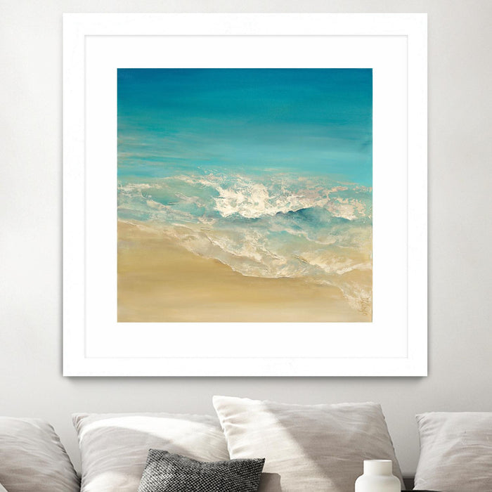 Œuvre d’art murale encadrée blanche et mate « Coastal Viewpoint Ii » 30 x 30