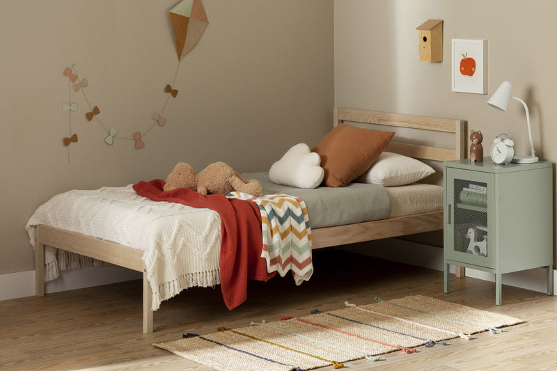 Lit simple Sweedi - bois naturel 