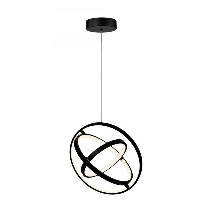 Luminaire suspendu orbe Sienna noir à DEL de 30 W