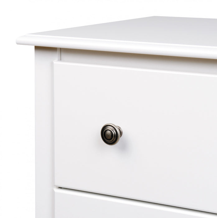 Commode verticale haute Monterey à 6 tiroirs - blanche