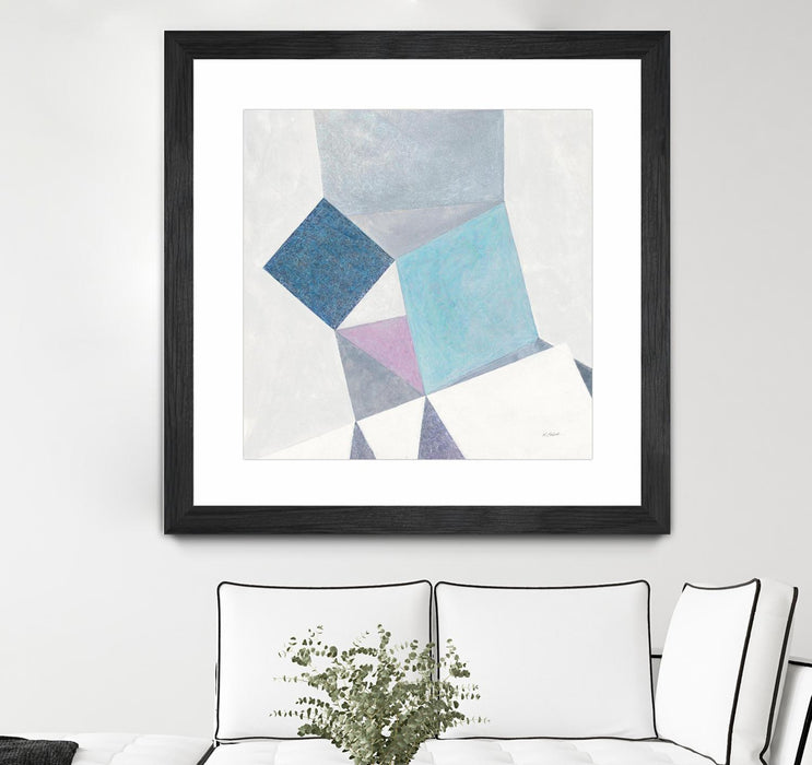 Œuvre d’art murale encadrée noire et mate « Bay Bridge V1 » 36 x 36