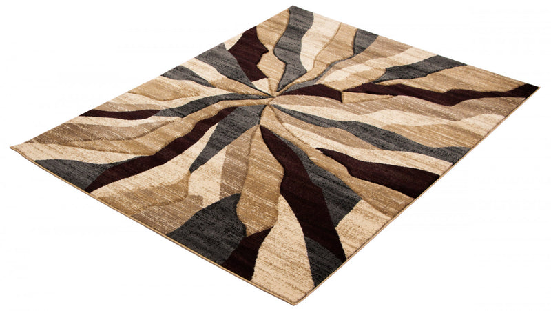 Carpette Mayoree brun, beige et noir - 3 pi 11 po x 5 pi 7 po