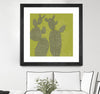 "Opuntia I" Matted and Framed Black 36x36 Wall Art