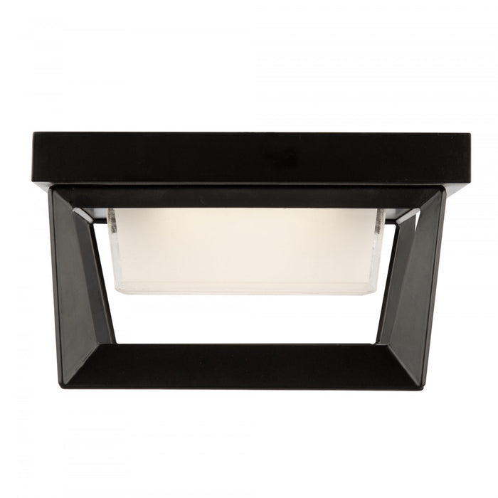 Plafonnier affleuré Waterbury noir à DEL de 12 W pour l'extérieur