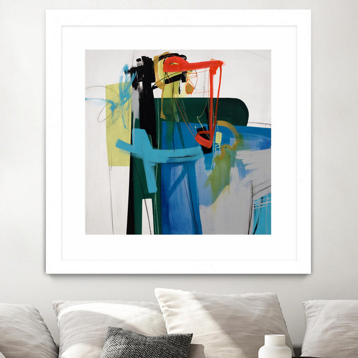 Œuvre d’art murale encadrée blanche et mate « Return The Fork » 36 x 36