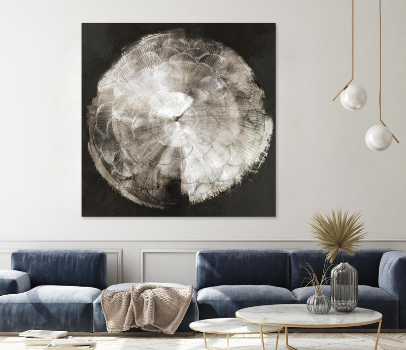 Œuvre d’art murale Giant Art « Touch Of Darkened Silver » 72 x 72