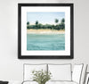 "Paradis Ii" Matted and Framed Black 36x36 Wall Art