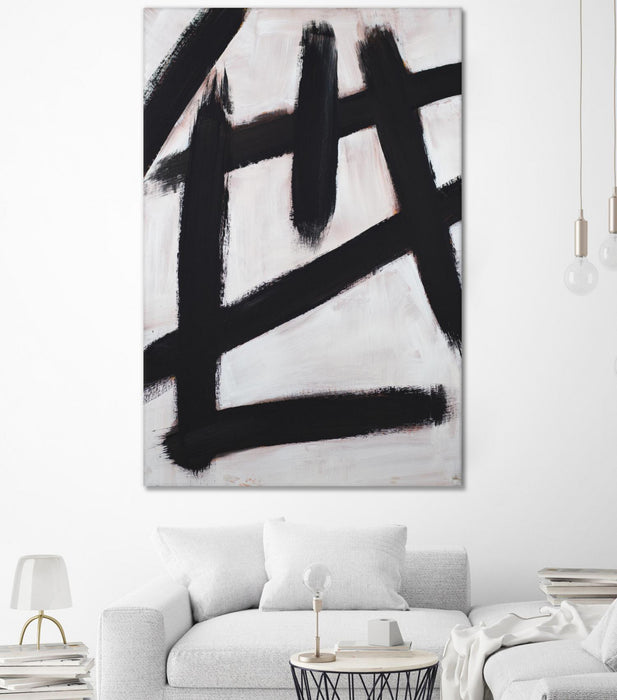 Œuvre d’art murale Giant Art « Ink Strokes » 72 x 48