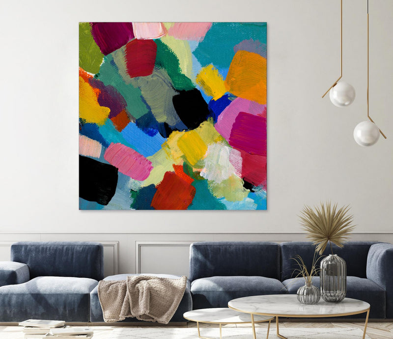 Œuvre d’art murale Giant Art « Spring Confetti Ii » 72 x 72