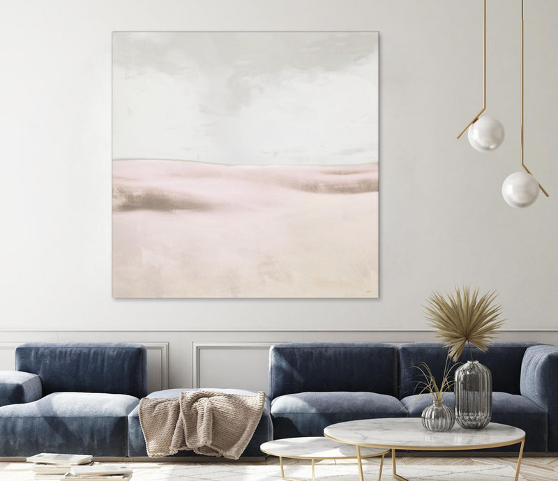 Œuvre d’art murale Giant Art « Blush Balance I » 54 x 54