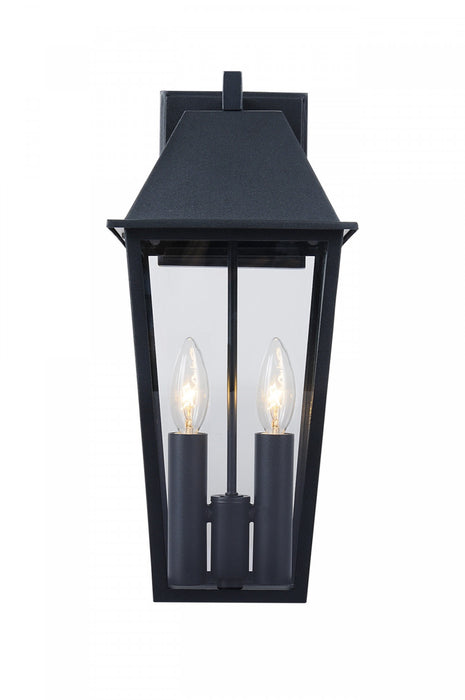 Applique murale Winchester noire à 2 ampoules pour l'extérieur