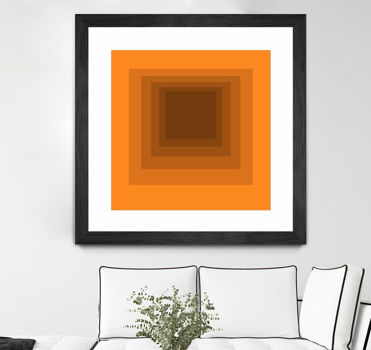 Œuvre d’art murale encadrée noire et mate « After Josef F » 36 x 36
