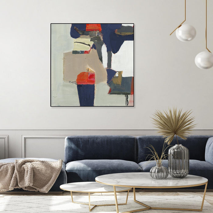 Œuvre d’art murale sur toile encadrée noire « Orange Crush V9 » 20 x 20