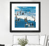"Surf's Up" Matted and Framed Black 36x36 Wall Art