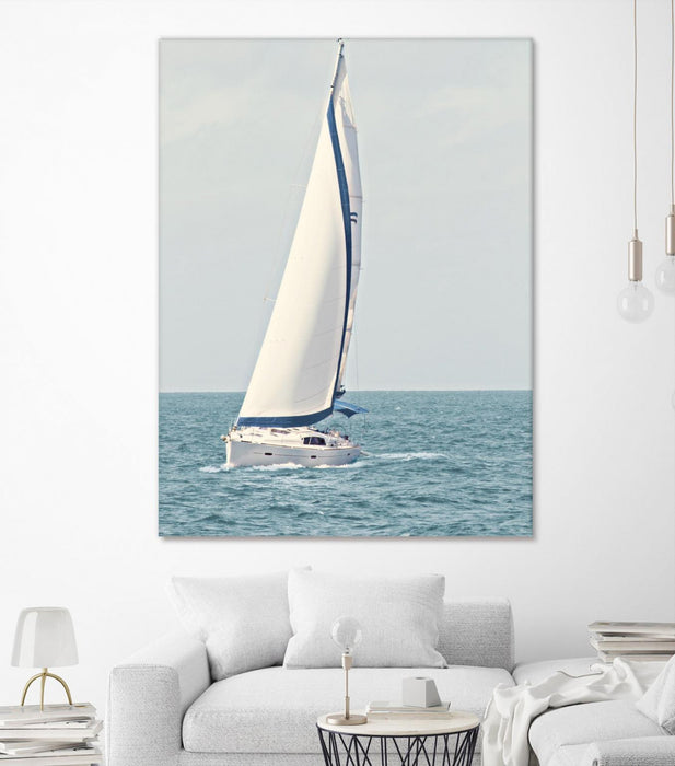Œuvre d’art murale Giant Art « Sailboat In The Ocean » 72 x 54
