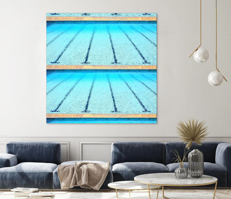 Œuvre d’art murale Giant Art « Whales Of Time » 54 x 54