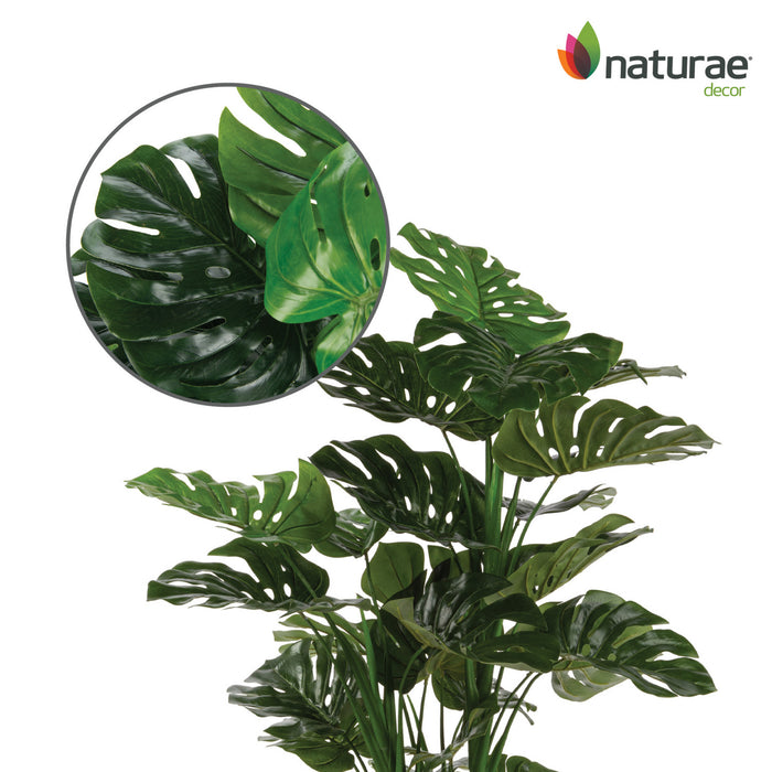 Monstera artificiel de 47 po en pot noir
