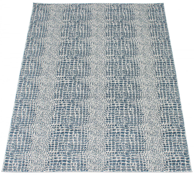 Carpette Kecia bleu marine/crème 6 pi 7 po x 9 pi 6 po