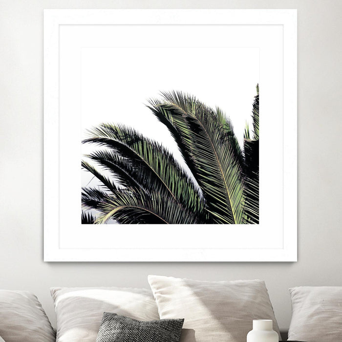 Œuvre d’art murale encadrée blanche et mate « Cape Storm » 36 x 36