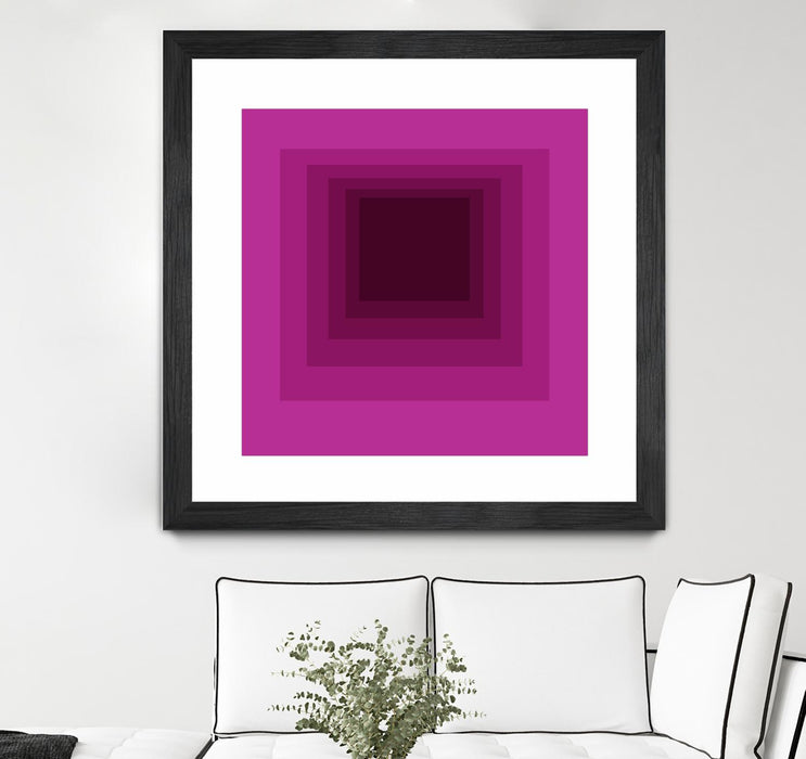 Œuvre d’art murale encadrée noire et mate « After Josef G » 36 x 36