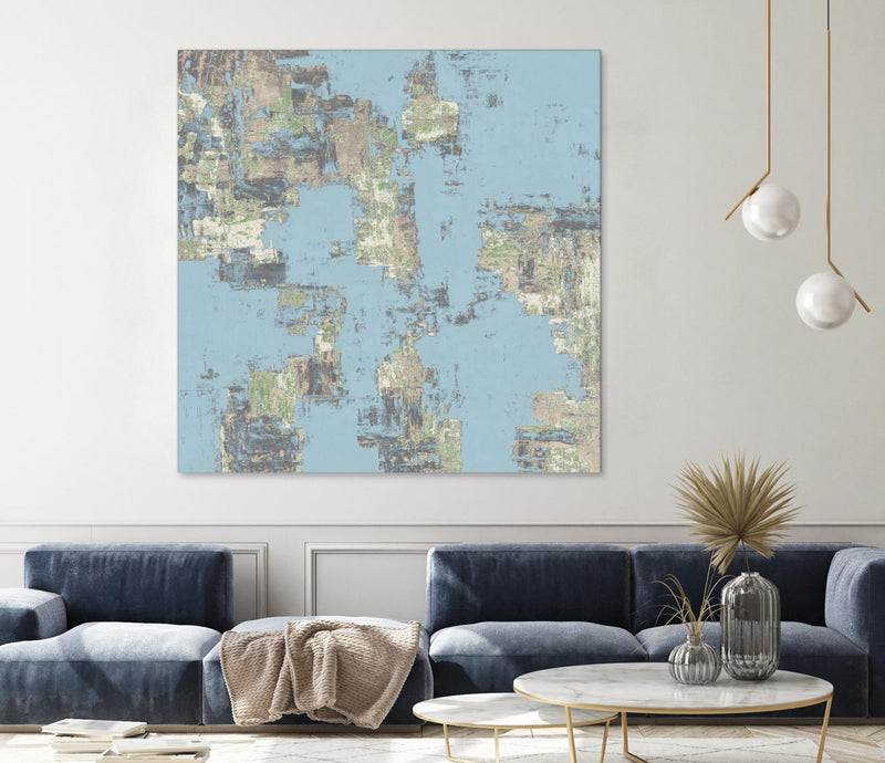Œuvre d’art murale Giant Art « Memory Block Ii » 72 x 72