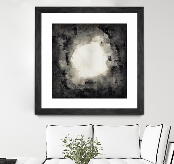 Œuvre d’art murale encadrée noire et mate « Positives And Negatives Ii » 30 x 30