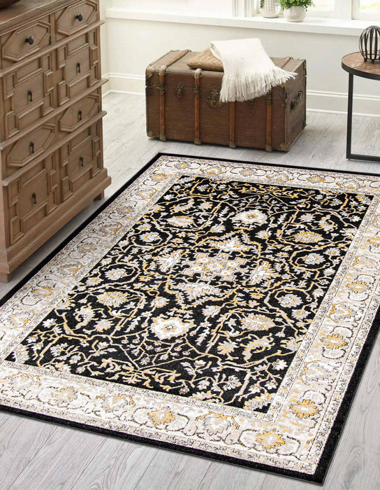 Carpette Legacy noire lavable à la machine - 5 pi 0 po x 7 pi 0 po