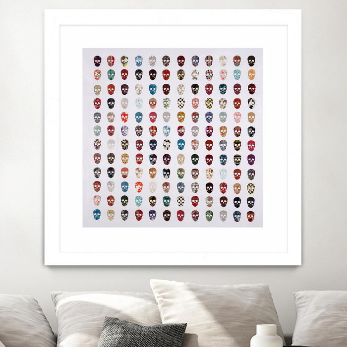 Œuvre d’art murale encadrée blanche et mate « Gorgeous Crowd » 36 x 36