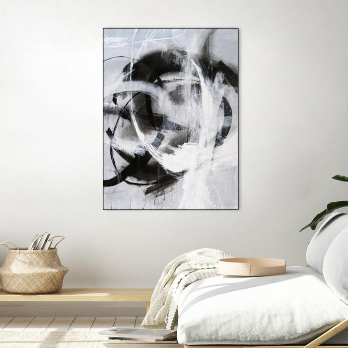 Œuvre d’art murale sur toile encadrée noire « No Turning Radius » 30 x 40