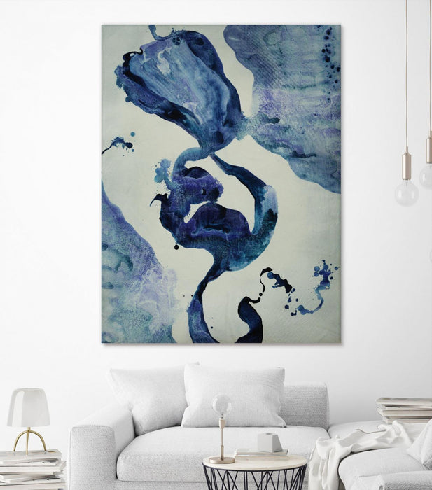 Œuvre d’art murale Giant Art « Inky Waters Iii » 72 x 54
