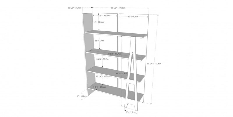 Bibliothèque Atypik Nordika - blanche