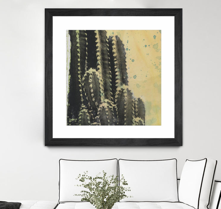 Œuvre d’art murale encadrée noire et mate « Desert Dreams Iv » 30 x 30
