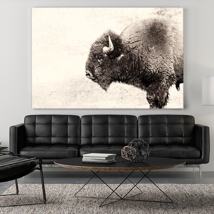 Œuvre d’art murale Giant Art « Buffalo » 84 x 54