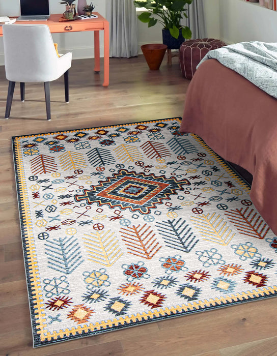 Carpette Gypsy grise lavable à la machine - 5 pi 0 po x 7 pi 0 po