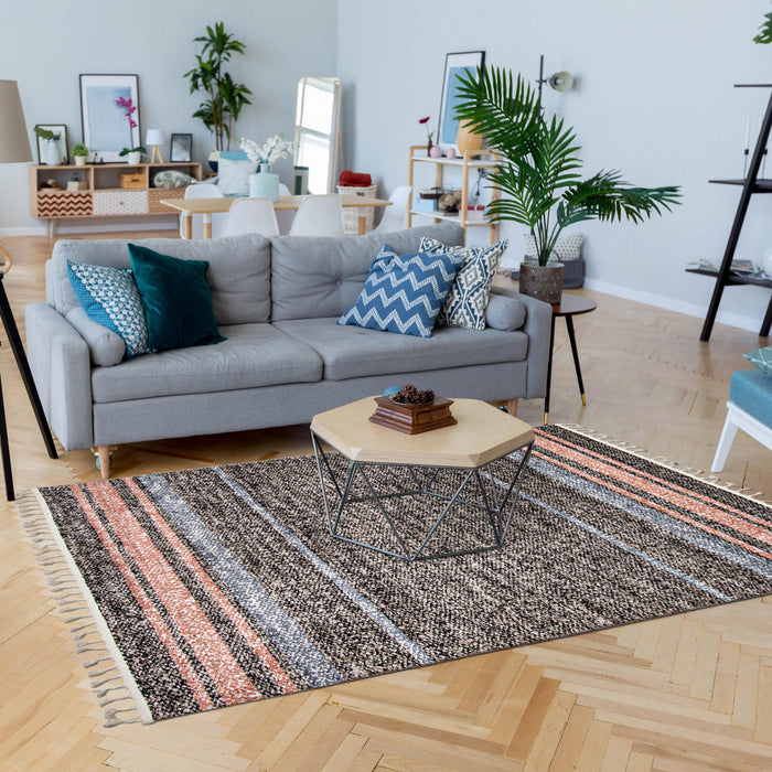  Carpette Vera Earth taupeivoire - 5 pi 2 po x 7 pi 5 po