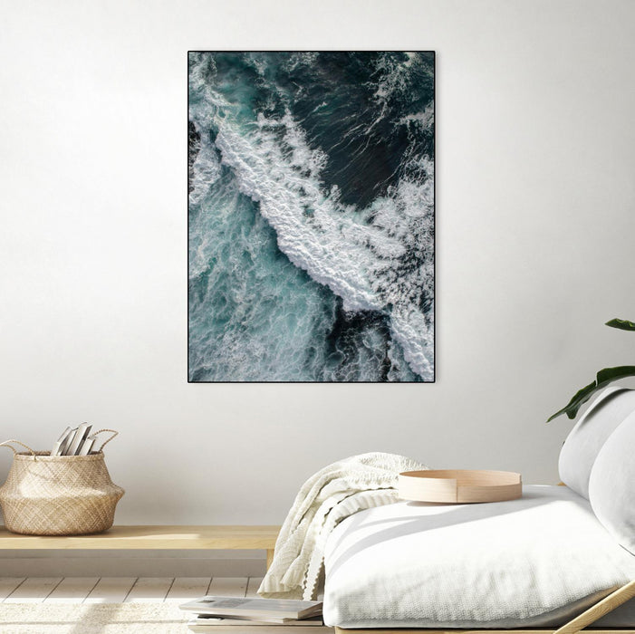 Œuvre d’art murale sur toile encadrée noire « From Above 9 » 18 x 24